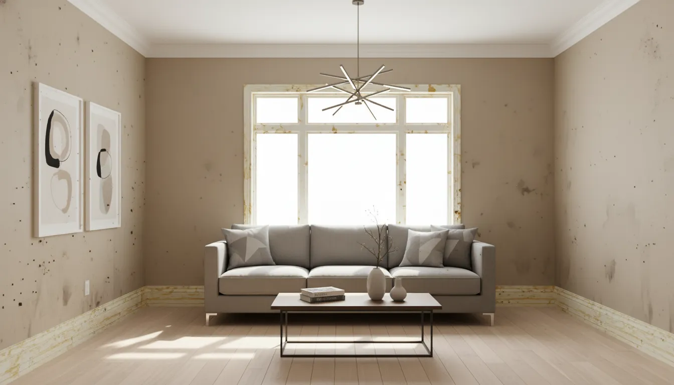 Living room before painting